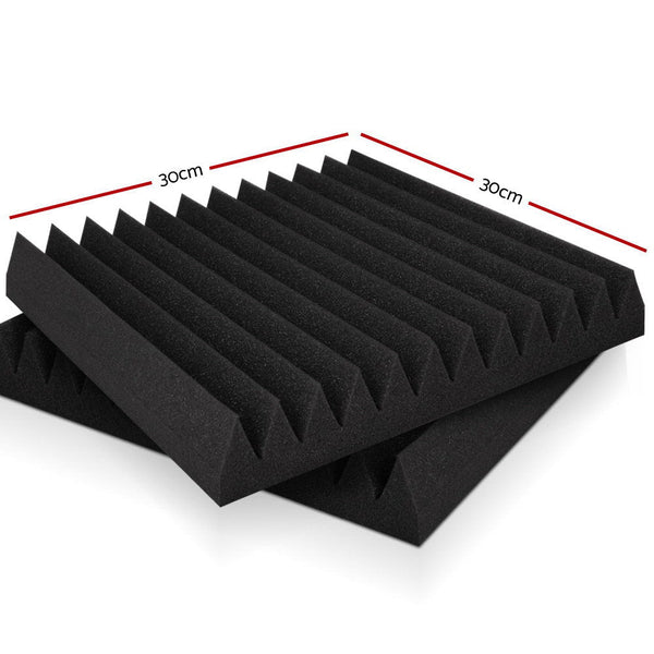 Alpha 60pcs Acoustic Foam Panels Tiles Studio Sound Absorbtion Wedge 30X30CM Alpha