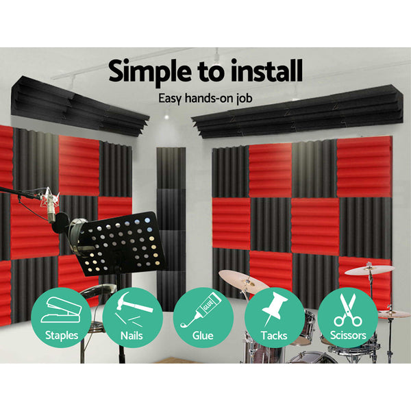 Alpha 20pcs Studio Acoustic Foam Corner Bass Trap Sound Absorption Treatment Alpha