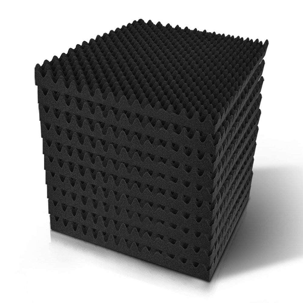 Alpha 20pcs Acoustic Foam Panels Studio Sound Absorption Eggshell 50x50CM Alpha