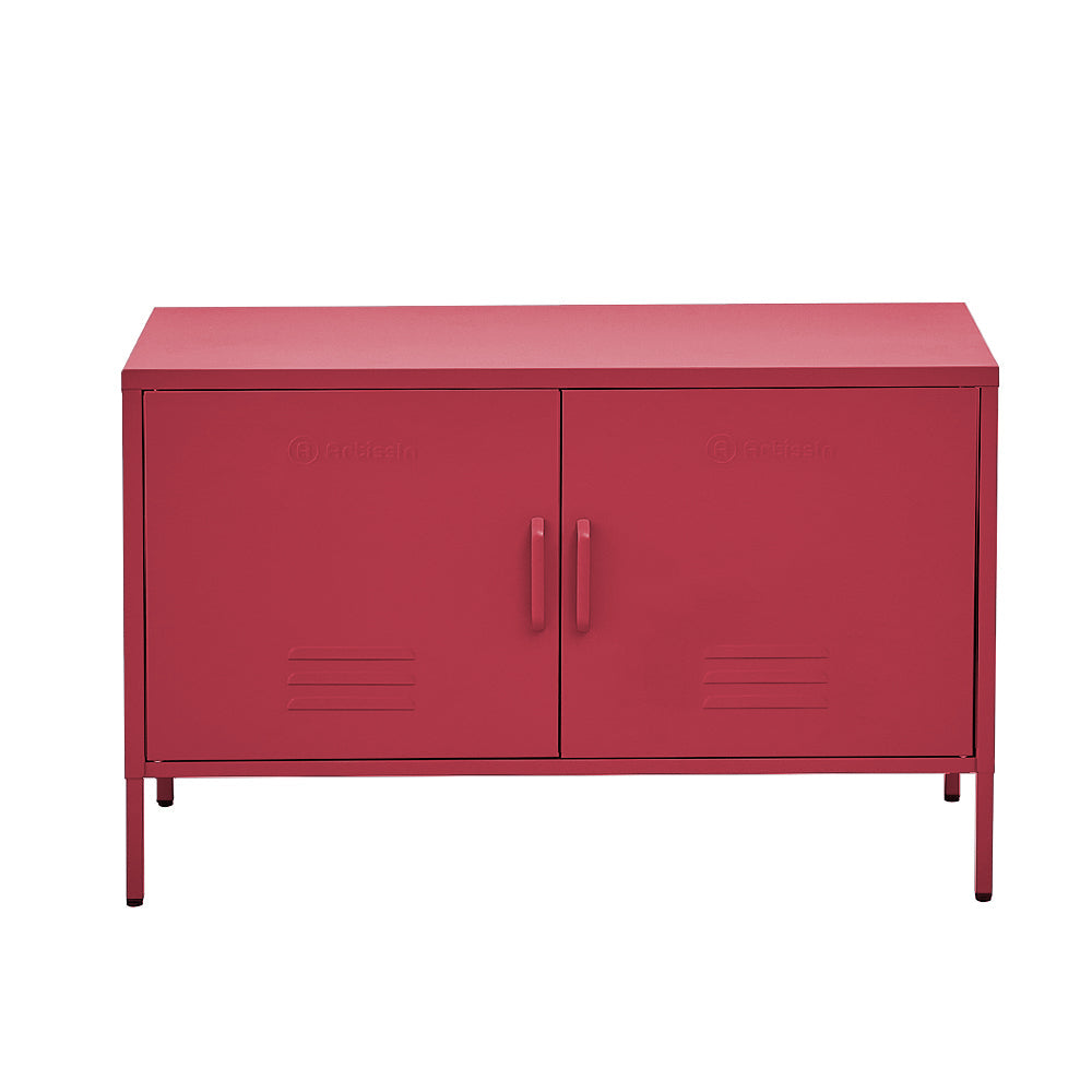 ArtissIn Buffet Sideboard Locker Metal Storage Cabinet - BASE Pink ArtissIn