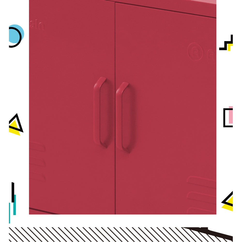 ArtissIn Buffet Sideboard Locker Metal Storage Cabinet - BASE Pink ArtissIn