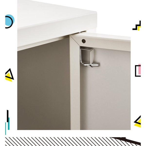 ArtissIn Buffet Sideboard Locker Metal Storage Cabinet - BASE White ArtissIn