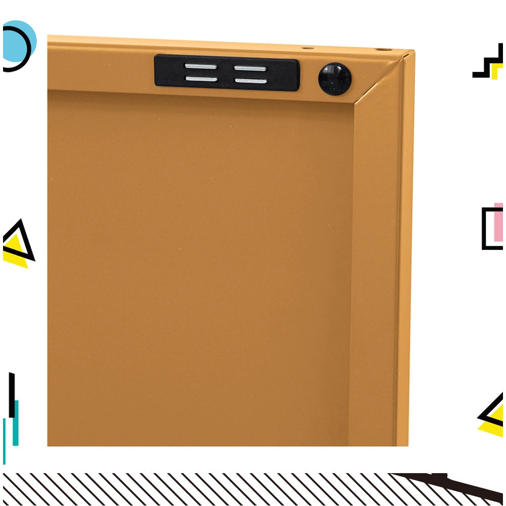 ArtissIn Buffet Sideboard Locker Metal Storage Cabinet - BASE Yellow ArtissIn