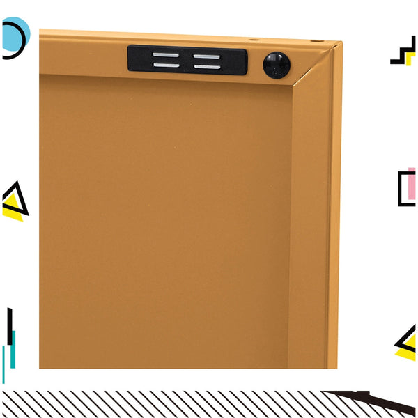 ArtissIn Buffet Sideboard Locker Metal Storage Cabinet - BASE Yellow ArtissIn