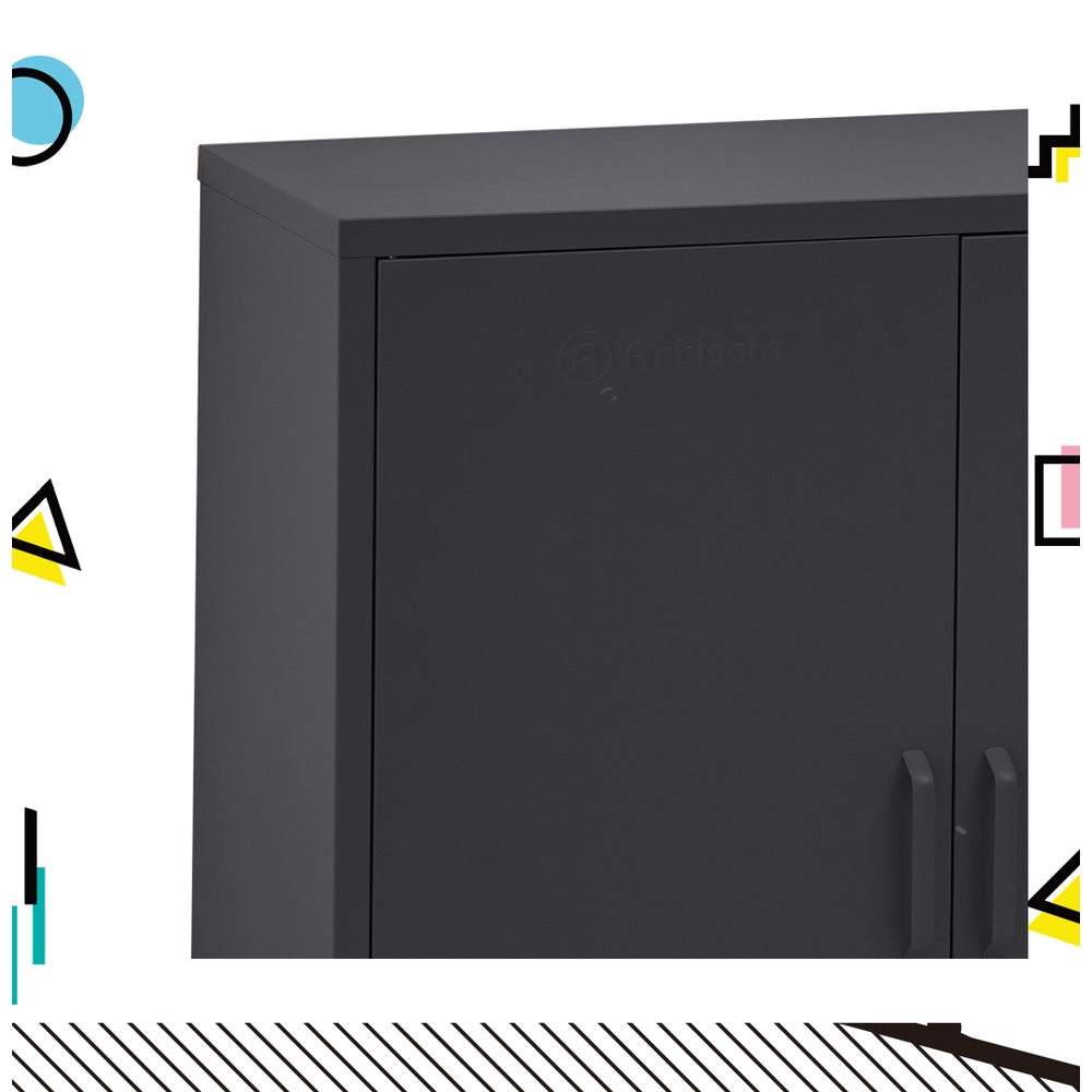 ArtissIn Buffet Sideboard Locker Metal Storage Cabinet - SWEETHEART Charcoal ArtissIn