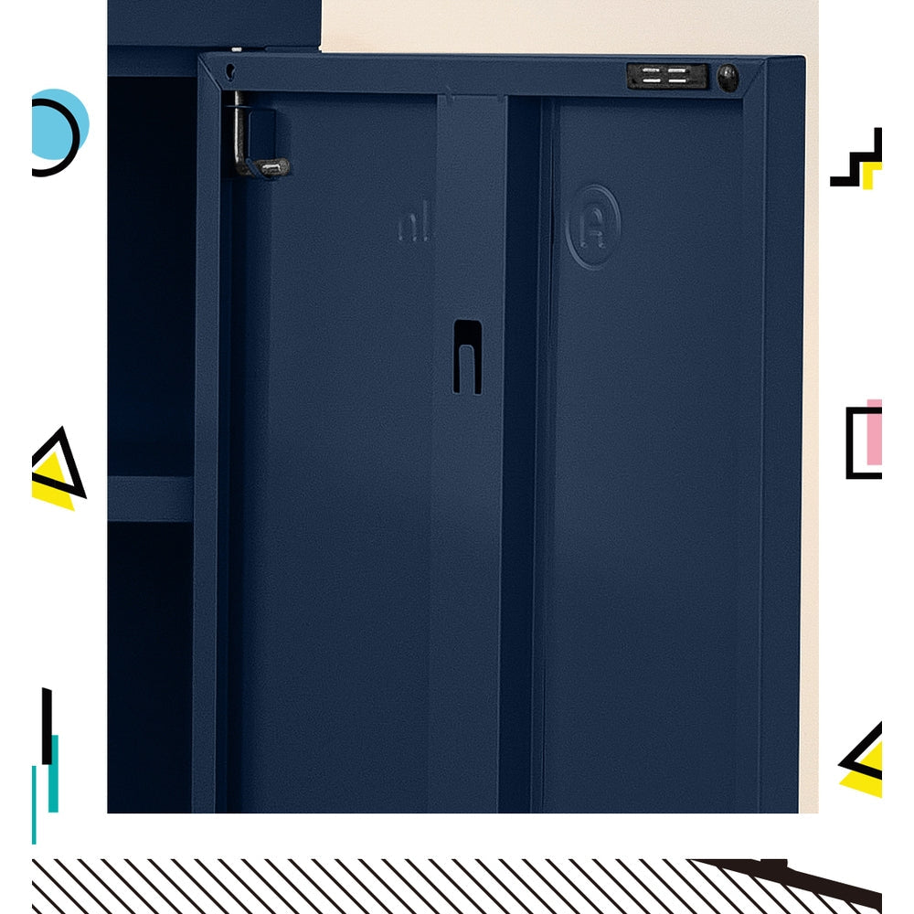 ArtissIn Buffet Sideboard Locker Metal Storage Cabinet - SWEETHEART Blue ArtissIn