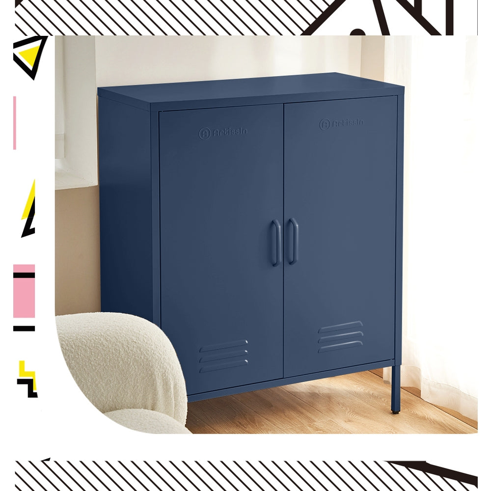 ArtissIn Buffet Sideboard Locker Metal Storage Cabinet - SWEETHEART Blue ArtissIn