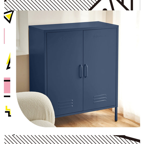 ArtissIn Buffet Sideboard Locker Metal Storage Cabinet - SWEETHEART Blue ArtissIn