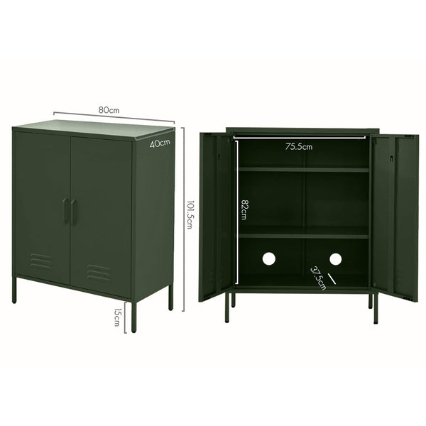 ArtissIn Buffet Sideboard Locker Metal Storage Cabinet - SWEETHEART Green ArtissIn