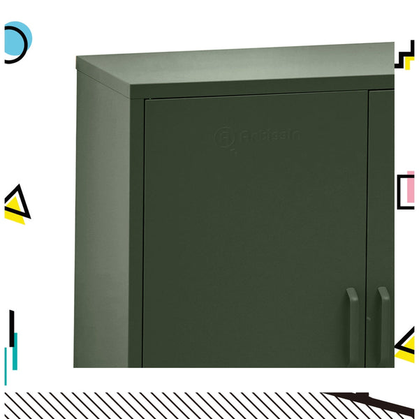 ArtissIn Buffet Sideboard Locker Metal Storage Cabinet - SWEETHEART Green ArtissIn