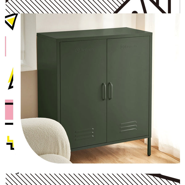 ArtissIn Buffet Sideboard Locker Metal Storage Cabinet - SWEETHEART Green ArtissIn