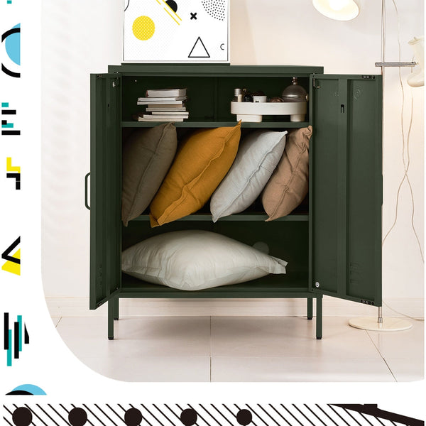 ArtissIn Buffet Sideboard Locker Metal Storage Cabinet - SWEETHEART Green ArtissIn