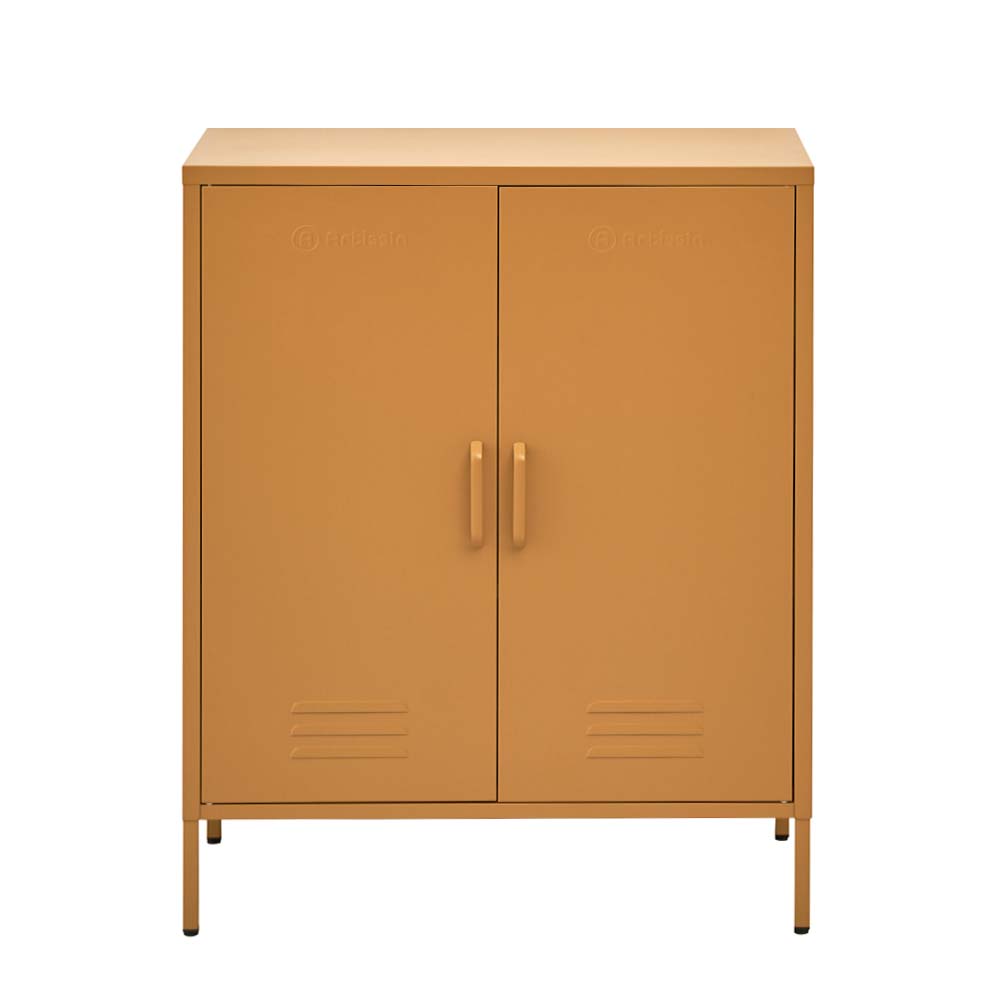 ArtissIn Sweetheart Metal Locker Storage Shelf Organizer Cabinet Buffet Sideboard Yellow freeshipping - Awezingly