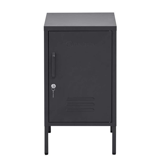 ArtissIn Mini Metal Locker Storage Shelf Organizer Cabinet Bedroom Black freeshipping - Awezingly