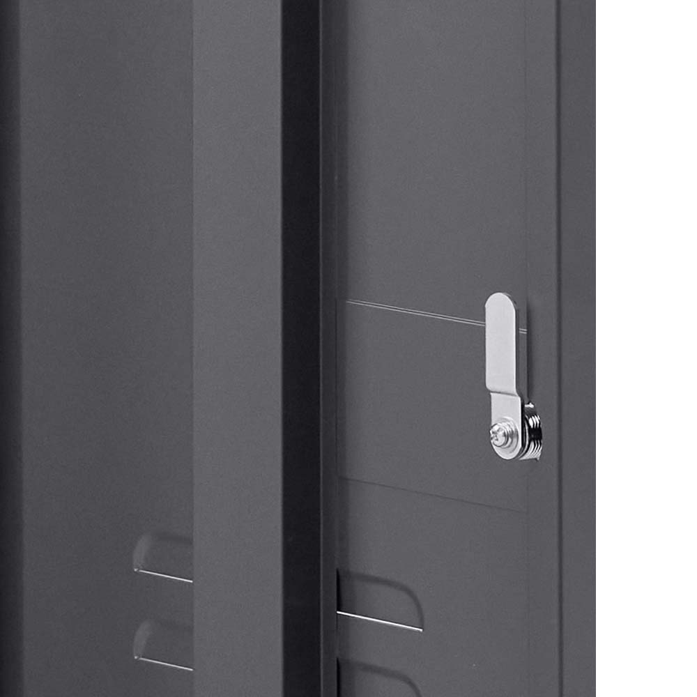 ArtissIn Mini Metal Locker Storage Shelf Organizer Cabinet Bedroom Black freeshipping - Awezingly