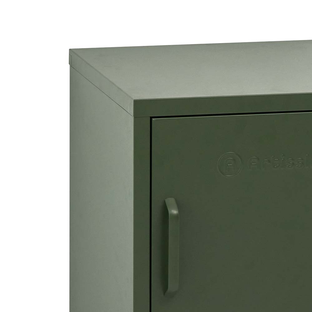 ArtissIn Mini Metal Locker Storage Shelf Organizer Cabinet Bedroom Green freeshipping - Awezingly