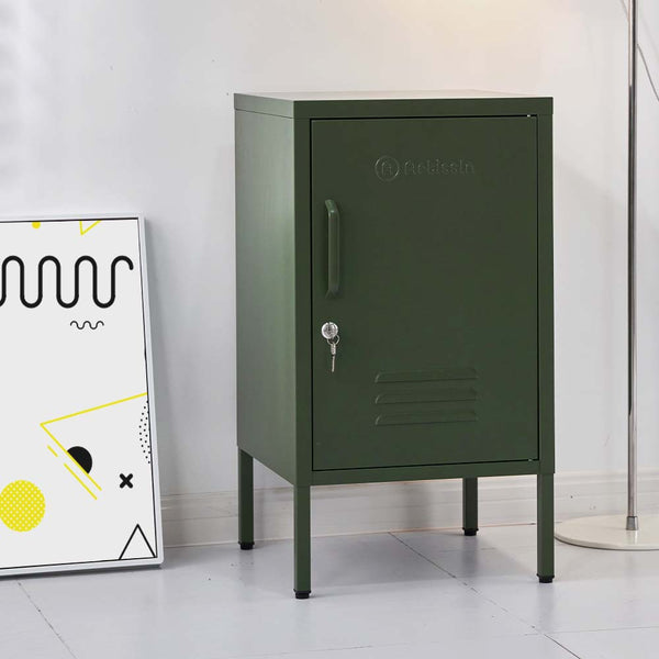 ArtissIn Mini Metal Locker Storage Shelf Organizer Cabinet Bedroom Green freeshipping - Awezingly