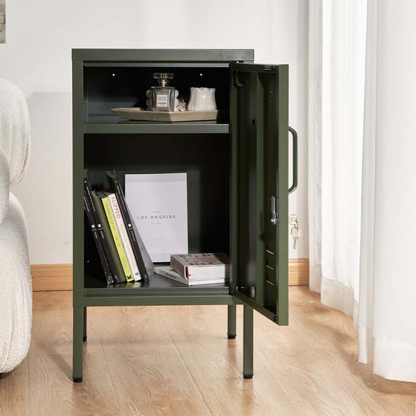 ArtissIn Mini Metal Locker Storage Shelf Organizer Cabinet Bedroom Green freeshipping - Awezingly