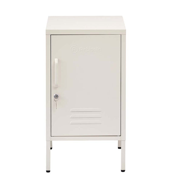 ArtissIn Mini Metal Locker Storage Shelf Organizer Cabinet Bedroom White freeshipping - Awezingly