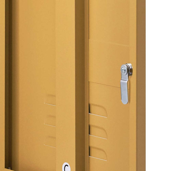 ArtissIn Mini Metal Locker Storage Shelf Organizer Cabinet Bedroom Yellow freeshipping - Awezingly