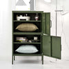 ArtissIn Base Metal Locker Storage Shelf Organizer Cabinet Buffet Sideboard Green