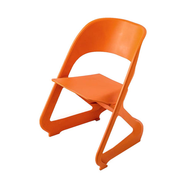 ArtissIn Set of 4 Dining Chairs Office Cafe Lounge Seat Stackable Plastic Leisure Chairs Orange freeshipping - Awezingly