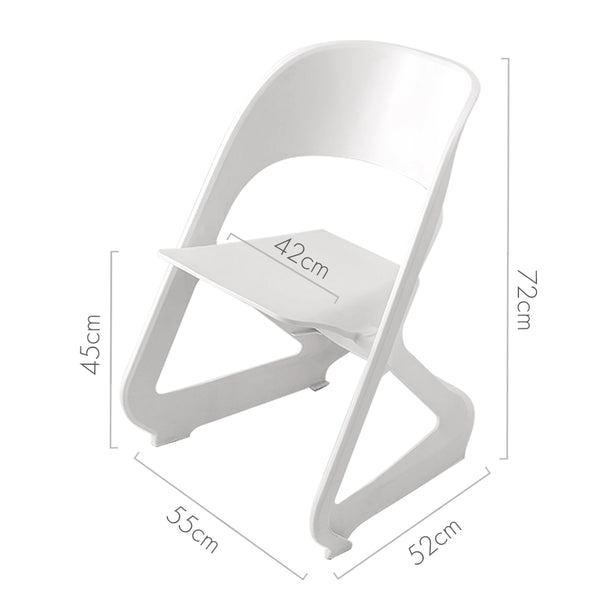 ArtissIn Set of 4 Dining Chairs Office Cafe Lounge Seat Stackable Plastic Leisure Chairs White freeshipping - Awezingly