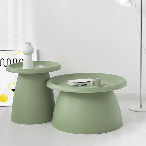 ArtissIn Coffee Table Mushroom Nordic Round Large Side Table 70CM Green freeshipping - Awezingly