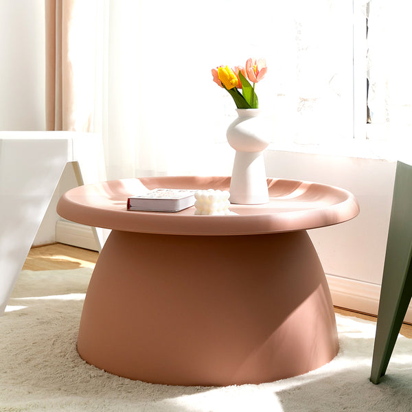ArtissIn Coffee Table Mushroom Nordic Round Large Side Table 70CM Pink freeshipping - Awezingly