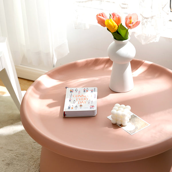 ArtissIn Coffee Table Mushroom Nordic Round Large Side Table 70CM Pink freeshipping - Awezingly