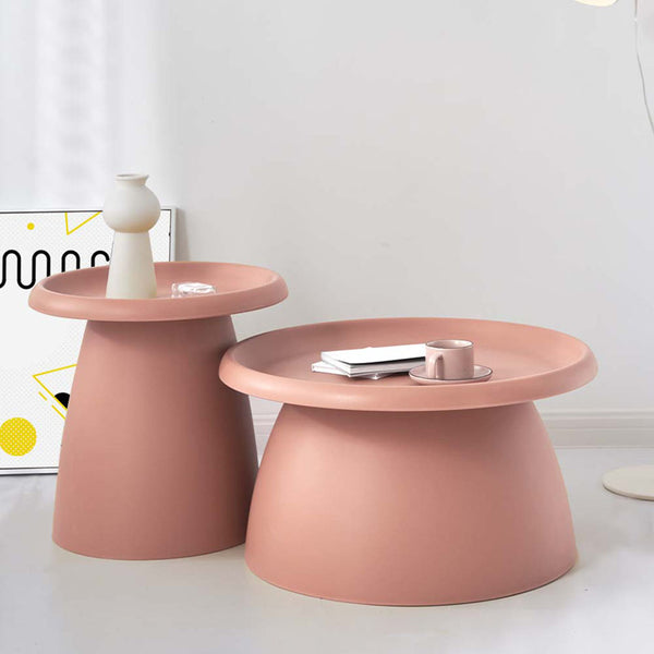 ArtissIn Coffee Table Mushroom Nordic Round Large Side Table 70CM Pink freeshipping - Awezingly