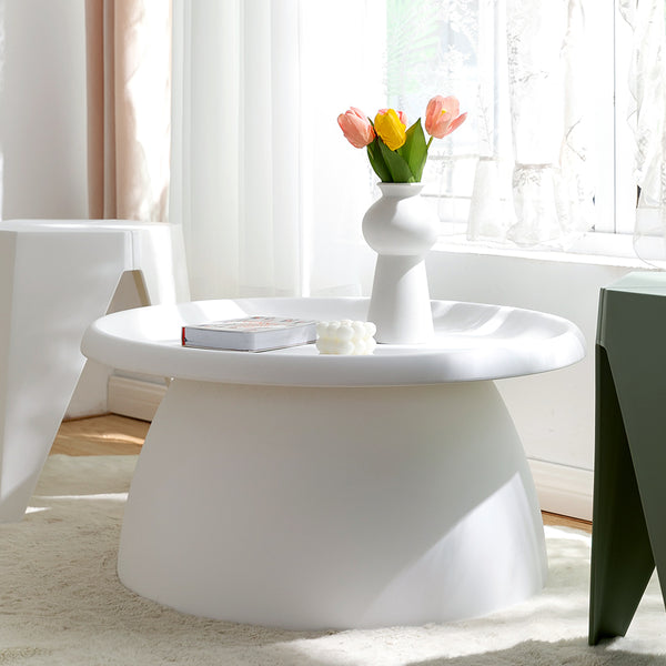 ArtissIn Coffee Table Mushroom Nordic Round Large Side Table 70CM White freeshipping - Awezingly