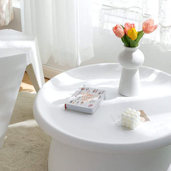 ArtissIn Coffee Table Mushroom Nordic Round Large Side Table 70CM White freeshipping - Awezingly