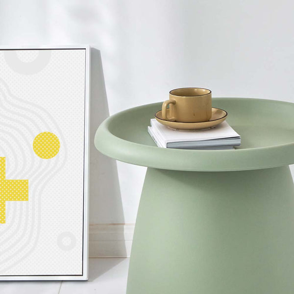 ArtissIn Coffee Table Mushroom Nordic Round Small Side Table 50CM Green ArtissIn