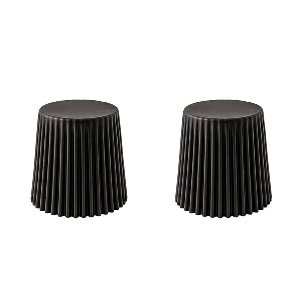 ArtissIn Set of 2 Cupcake Stool Plastic Stacking Stools Chair Outdoor Indoor Black freeshipping - Awezingly