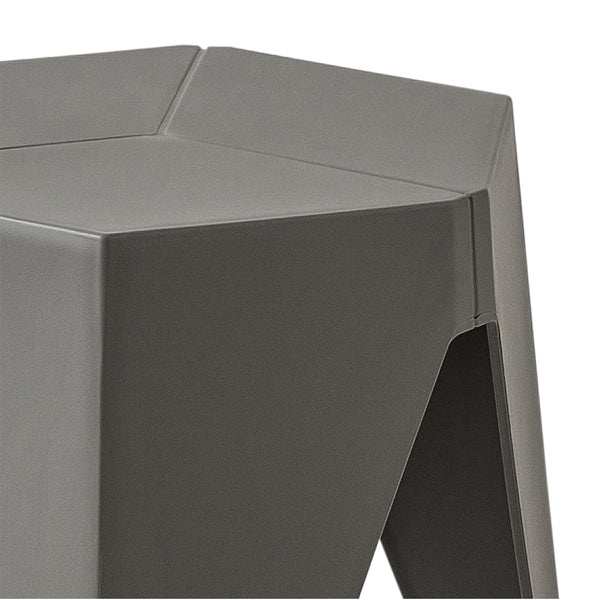 ArtissIn Set of 2 Puzzle Stool Plastic Stacking Stools Chair Outdoor Indoor Grey freeshipping - Awezingly