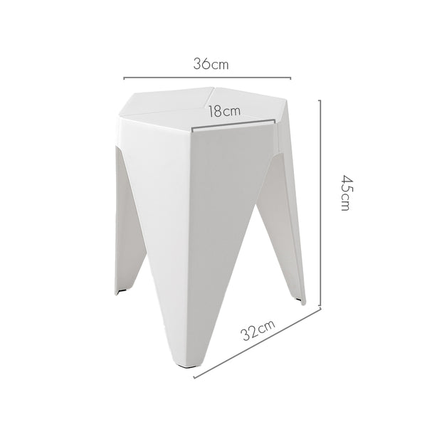 ArtissIn Set of 2 Puzzle Stool Plastic Stacking Stools Chair Outdoor Indoor White freeshipping - Awezingly