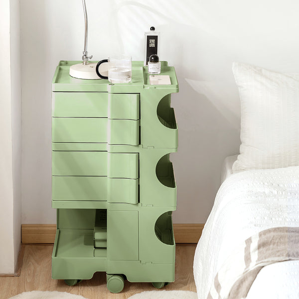 ArtissIn Bedside Table Side Tables Nightstand Organizer Replica Boby Trolley 5Tier Green freeshipping - Awezingly