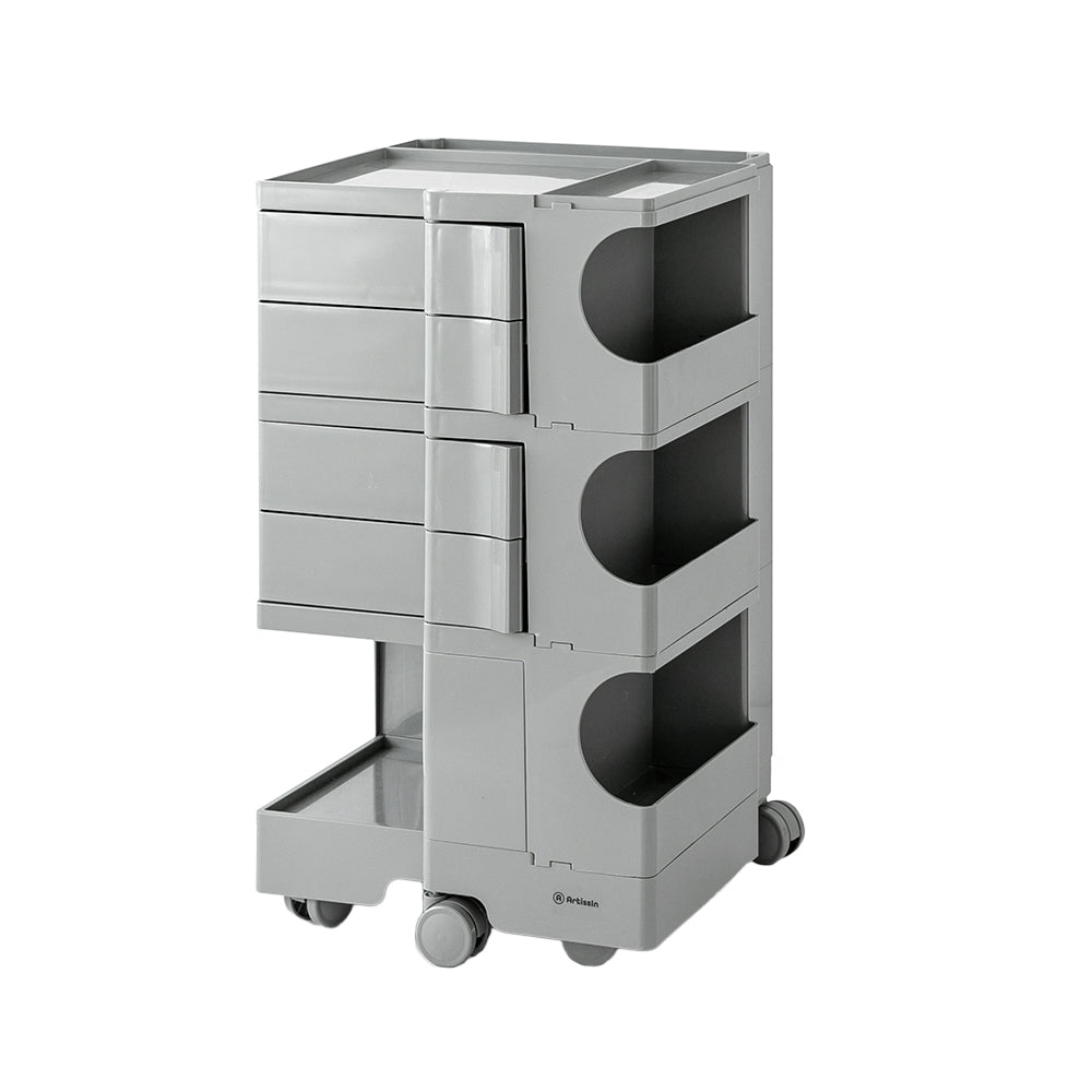ArtissIn Bedside Table Side Tables Nightstand Organizer Replica Boby Trolley 5Tier Grey freeshipping - Awezingly