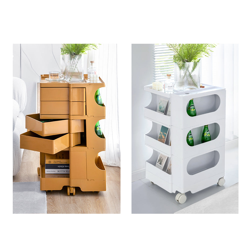 ArtissIn Bedside Table Side Tables Nightstand Organizer Replica Boby Trolley 5Tier Grey freeshipping - Awezingly