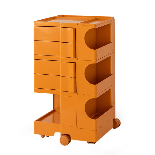 ArtissIn Bedside Table Side Tables Nightstand Organizer Replica Boby Trolley 5Tier Orange freeshipping - Awezingly