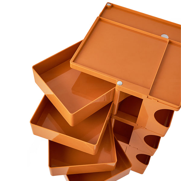 ArtissIn Bedside Table Side Tables Nightstand Organizer Replica Boby Trolley 5Tier Orange freeshipping - Awezingly