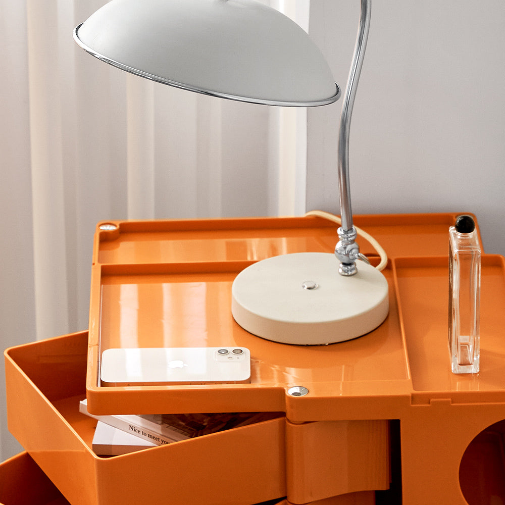 ArtissIn Bedside Table Side Tables Nightstand Organizer Replica Boby Trolley 5Tier Orange freeshipping - Awezingly