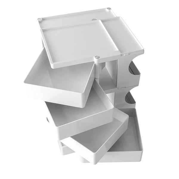 ArtissIn Bedside Table Side Tables Nightstand Organizer Replica Boby Trolley 5Tier White freeshipping - Awezingly