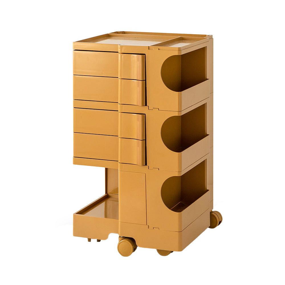 ArtissIn Bedside Table Side Tables Nightstand Organizer Replica Boby Trolley 5Tier Yellow freeshipping - Awezingly