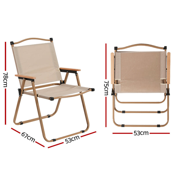 Gardeon Outdoor Camping Chairs Portable Folding Beach Chair Patio Furniture Gardeon