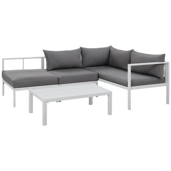 Gardeon 4-Seater Aluminium Outdoor Sofa Set Lounge Setting Table Chair Furniture Gardeon