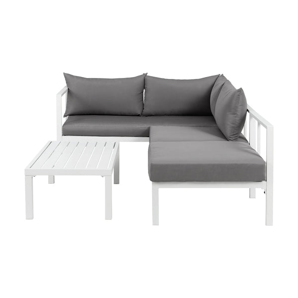 Gardeon 4-Seater Aluminium Outdoor Sofa Set Lounge Setting Table Chair Furniture Gardeon