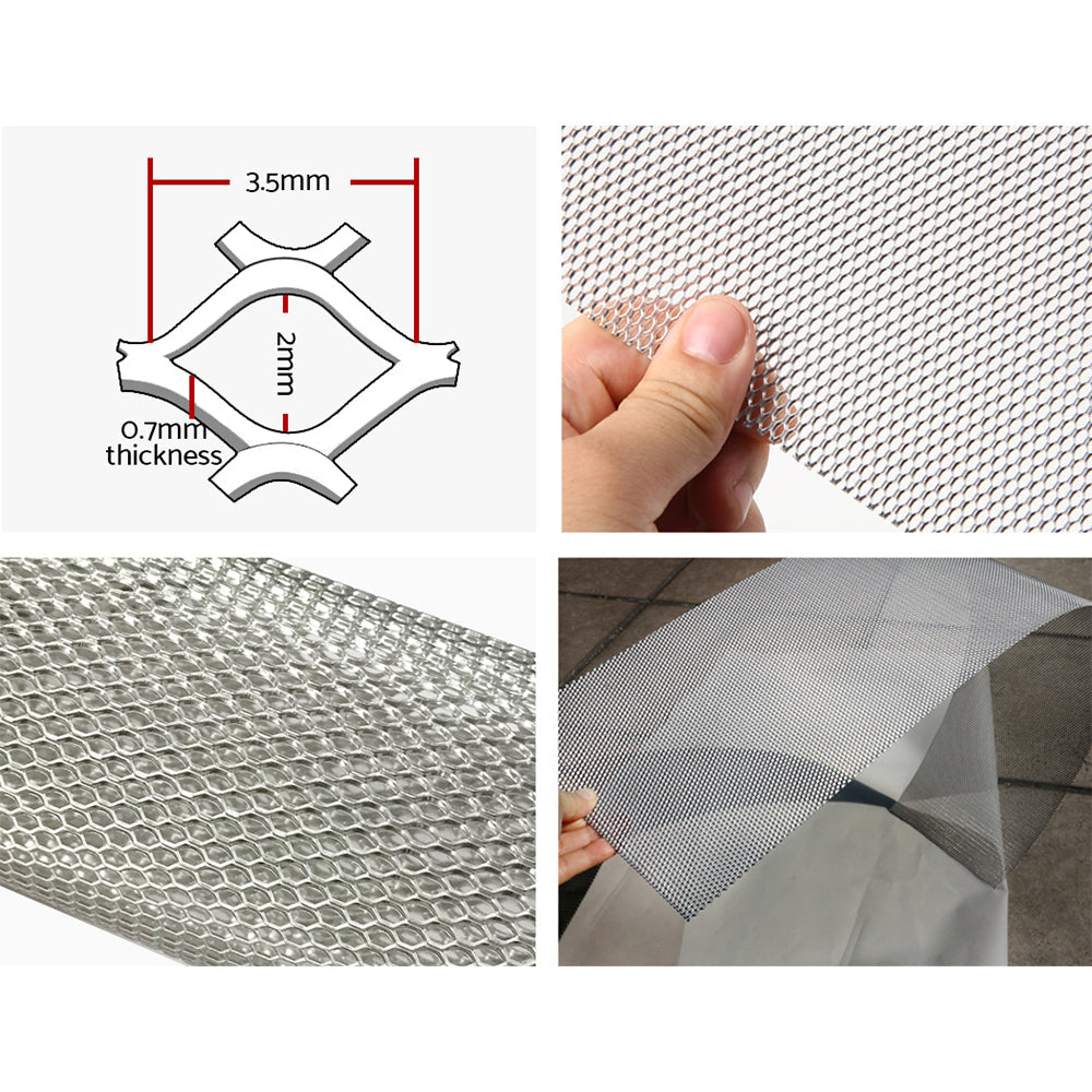 Set of 60 Gutter Guard Guards Aluminium Leaf Mesh 100x20cm Brush DIY Deluxe Garden 60M Giantz