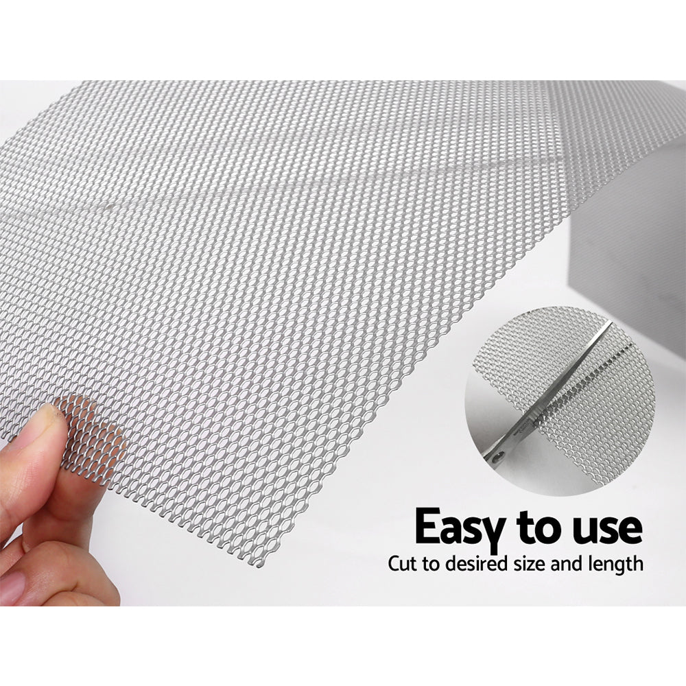 Set of 60 Gutter Guard Guards Aluminium Leaf Mesh 100x20cm Brush DIY Deluxe Garden 60M Giantz